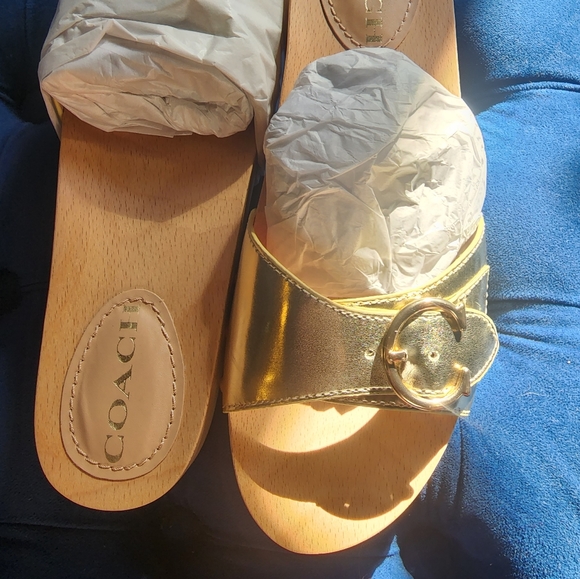 Coach gold Bleeker Metallic San - Picture 4 of 8